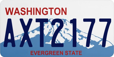 WA license plate AXT2177