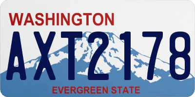 WA license plate AXT2178