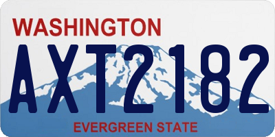 WA license plate AXT2182