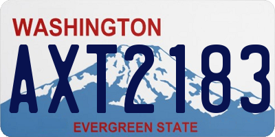 WA license plate AXT2183