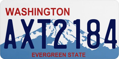 WA license plate AXT2184