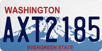 WA license plate AXT2185