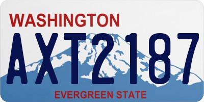 WA license plate AXT2187
