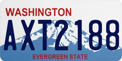WA license plate AXT2188