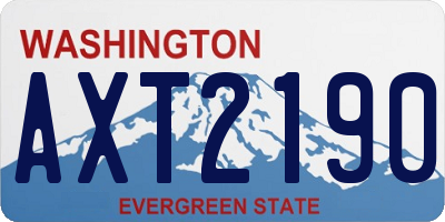 WA license plate AXT2190