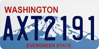 WA license plate AXT2191