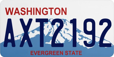 WA license plate AXT2192