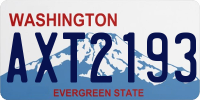 WA license plate AXT2193