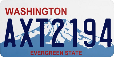 WA license plate AXT2194