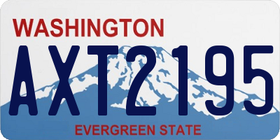 WA license plate AXT2195