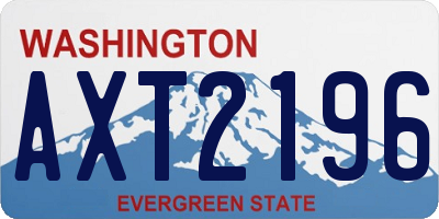 WA license plate AXT2196