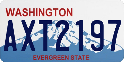 WA license plate AXT2197