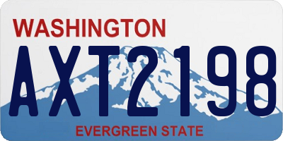 WA license plate AXT2198