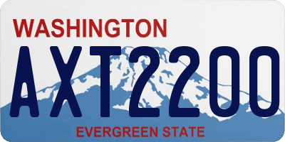 WA license plate AXT2200