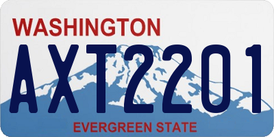 WA license plate AXT2201