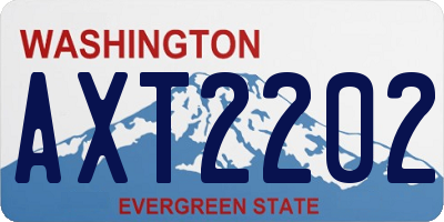 WA license plate AXT2202