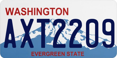WA license plate AXT2209