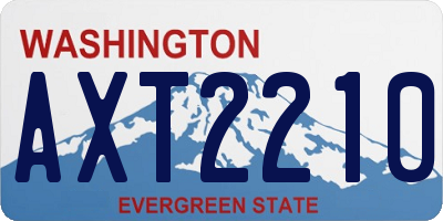 WA license plate AXT2210