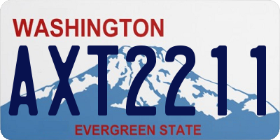 WA license plate AXT2211