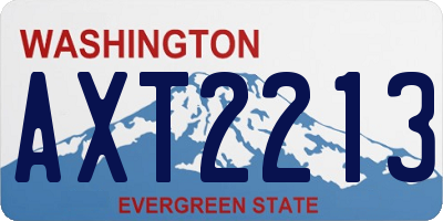 WA license plate AXT2213