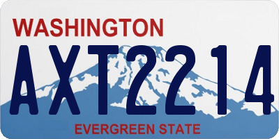 WA license plate AXT2214