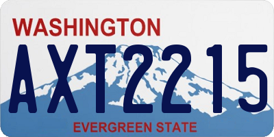 WA license plate AXT2215