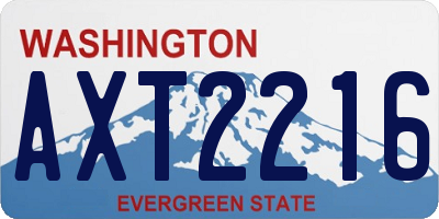 WA license plate AXT2216