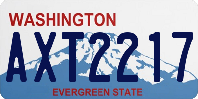 WA license plate AXT2217