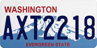 WA license plate AXT2218