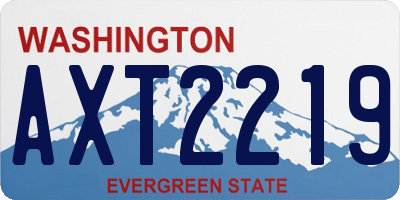 WA license plate AXT2219