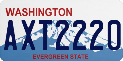 WA license plate AXT2220