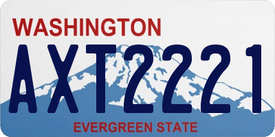 WA license plate AXT2221
