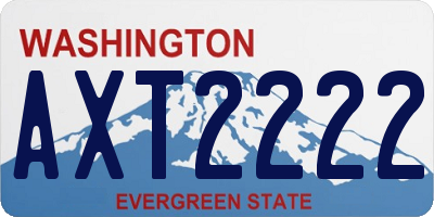 WA license plate AXT2222