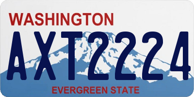 WA license plate AXT2224