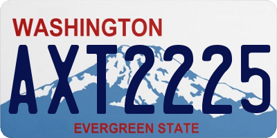 WA license plate AXT2225