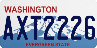 WA license plate AXT2226