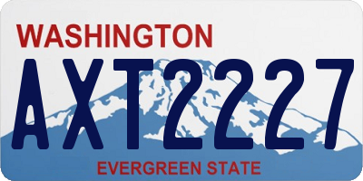 WA license plate AXT2227