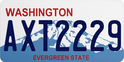 WA license plate AXT2229