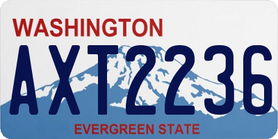 WA license plate AXT2236