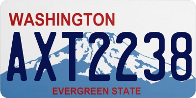 WA license plate AXT2238