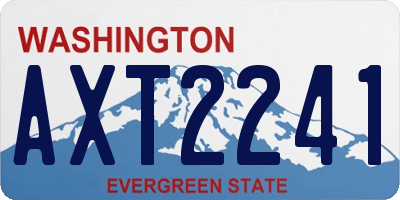 WA license plate AXT2241