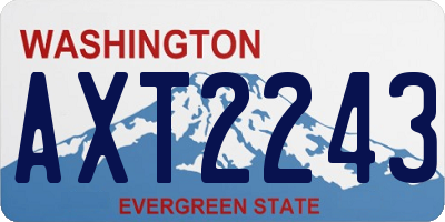 WA license plate AXT2243