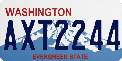 WA license plate AXT2244