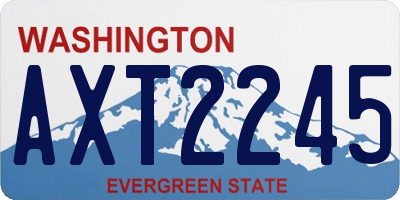 WA license plate AXT2245