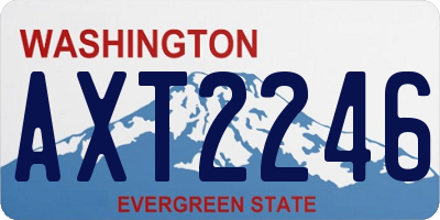 WA license plate AXT2246