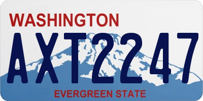 WA license plate AXT2247