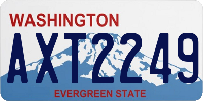 WA license plate AXT2249