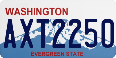 WA license plate AXT2250