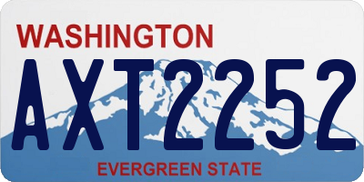 WA license plate AXT2252