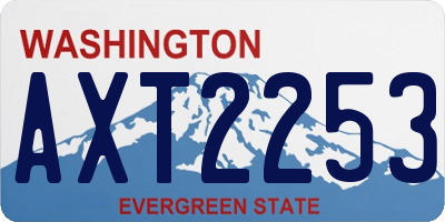 WA license plate AXT2253